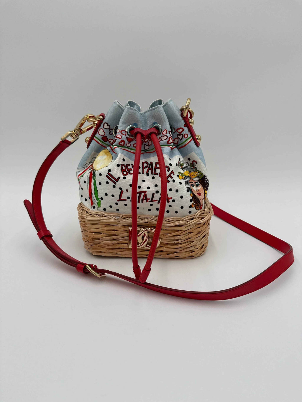 Dolce e Gabbana Borsa a Secchiello Limited Edition Canvas Multicolore