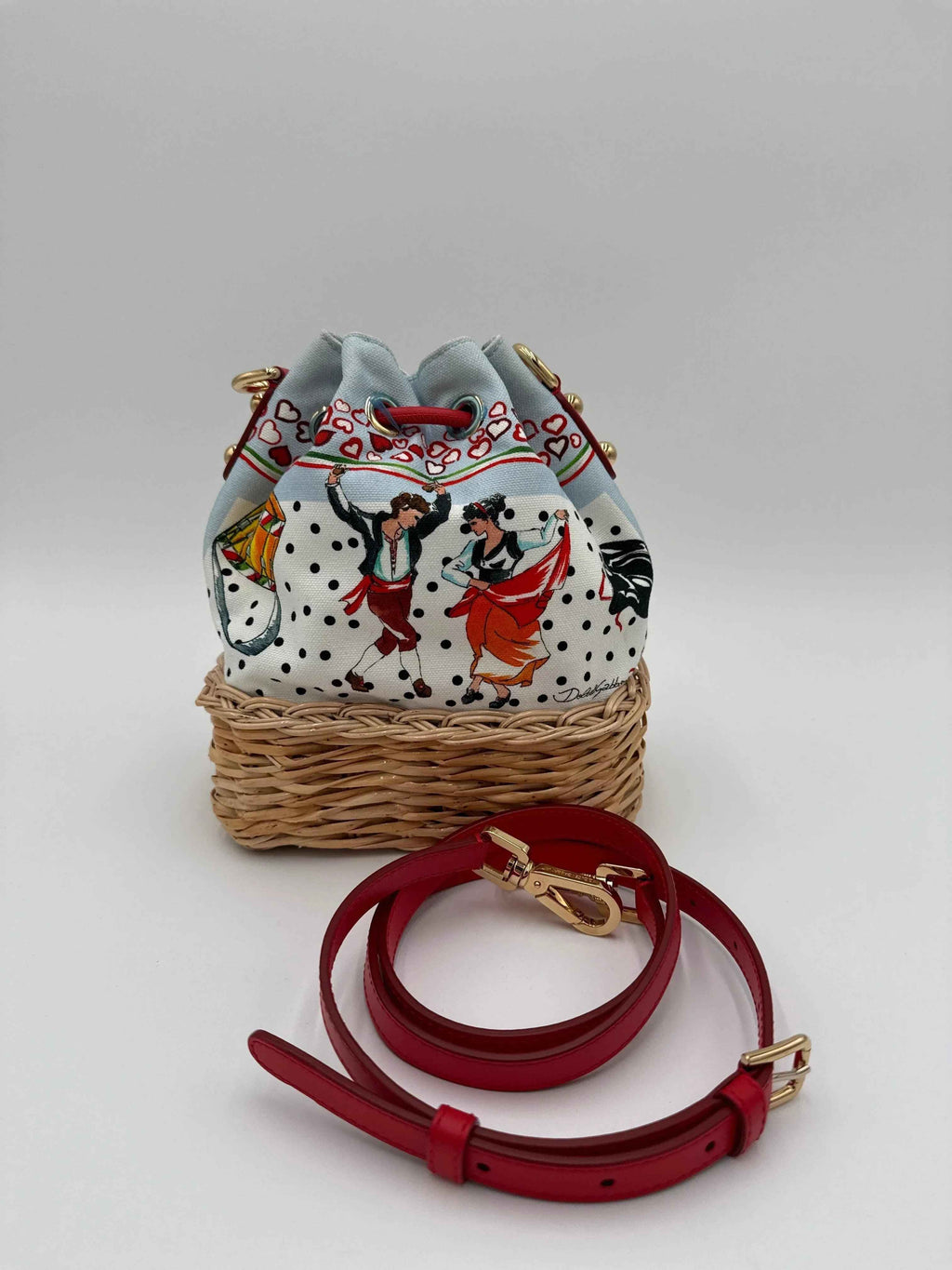 Dolce e Gabbana Borsa a Secchiello Limited Edition Canvas Multicolore