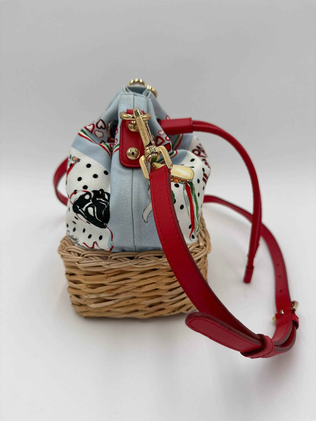 Dolce e Gabbana Borsa a Secchiello Limited Edition Canvas Multicolore