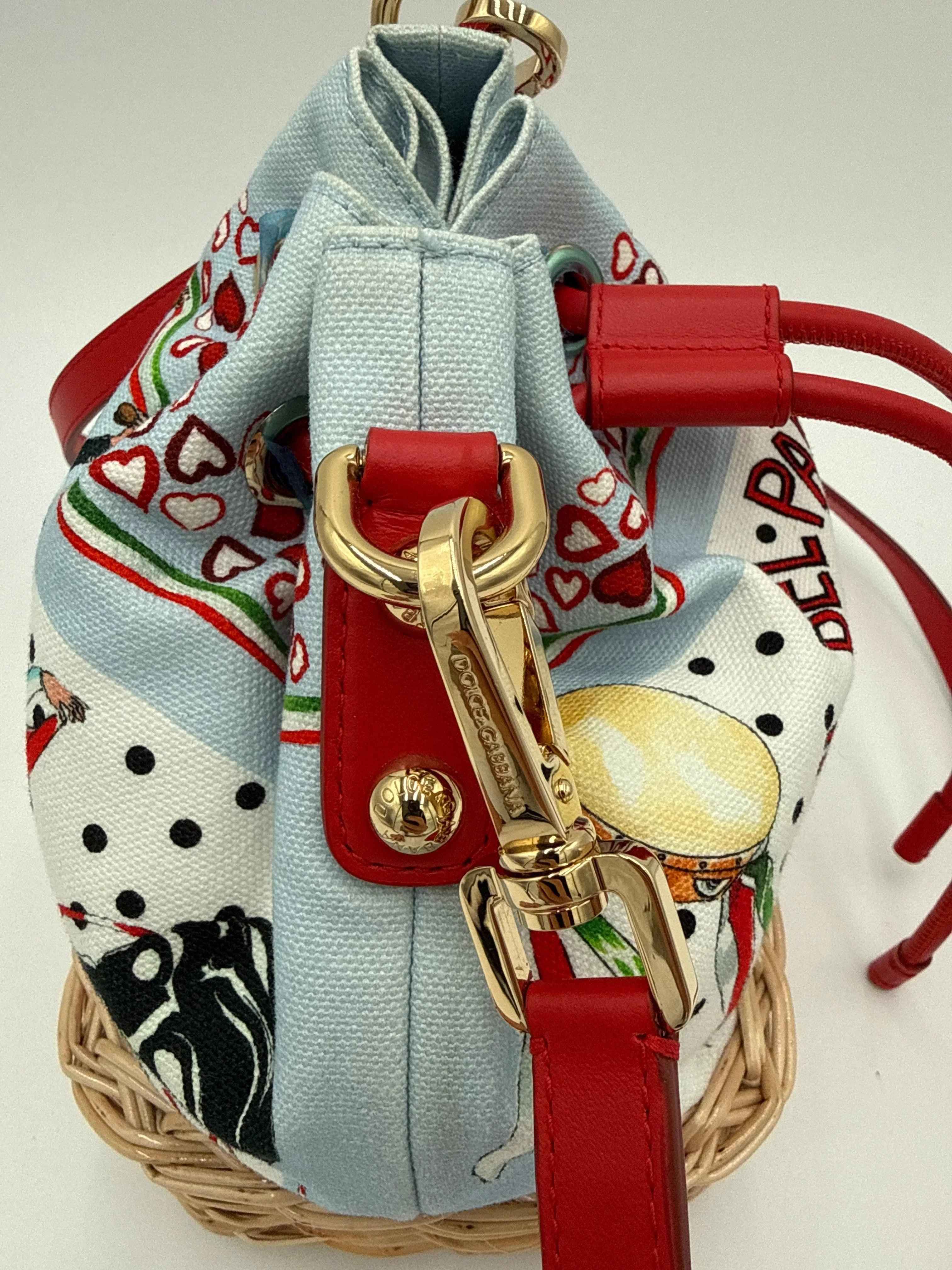 Dolce e Gabbana Borsa a Secchiello Limited Edition Canvas Multicolore