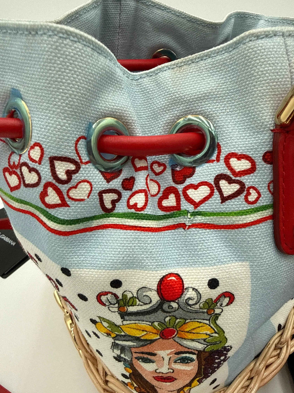 Dolce e Gabbana Borsa a Secchiello Limited Edition Canvas Multicolore