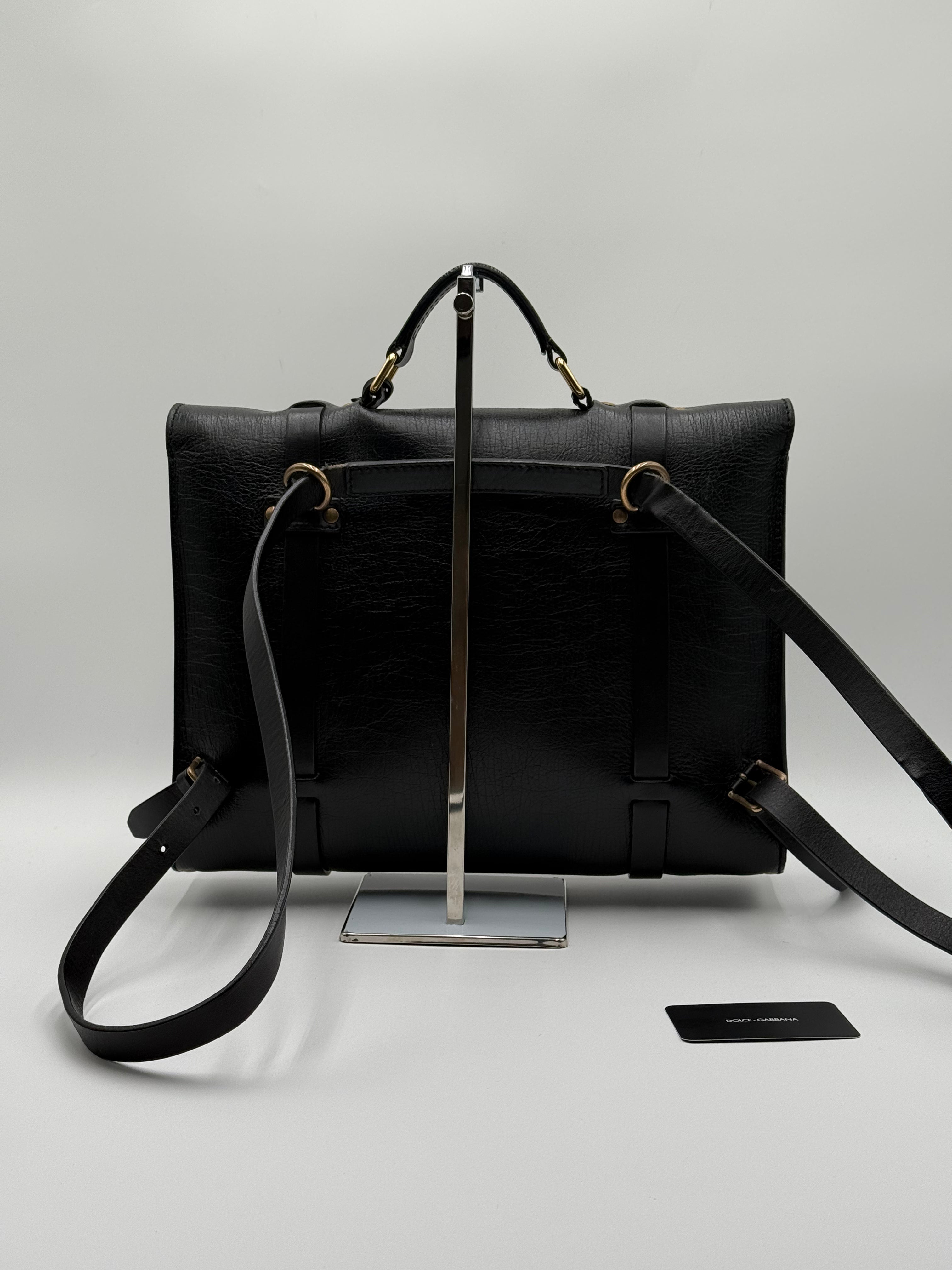 Dolce e Gabbana Cartella Vintage in Pelle Nera - Mercatino di Ninni