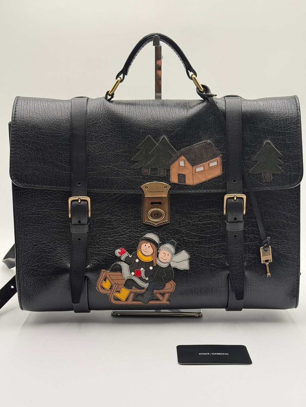 Dolce e Gabbana Cartella Vintage in Pelle Nera - Mercatino di Ninni