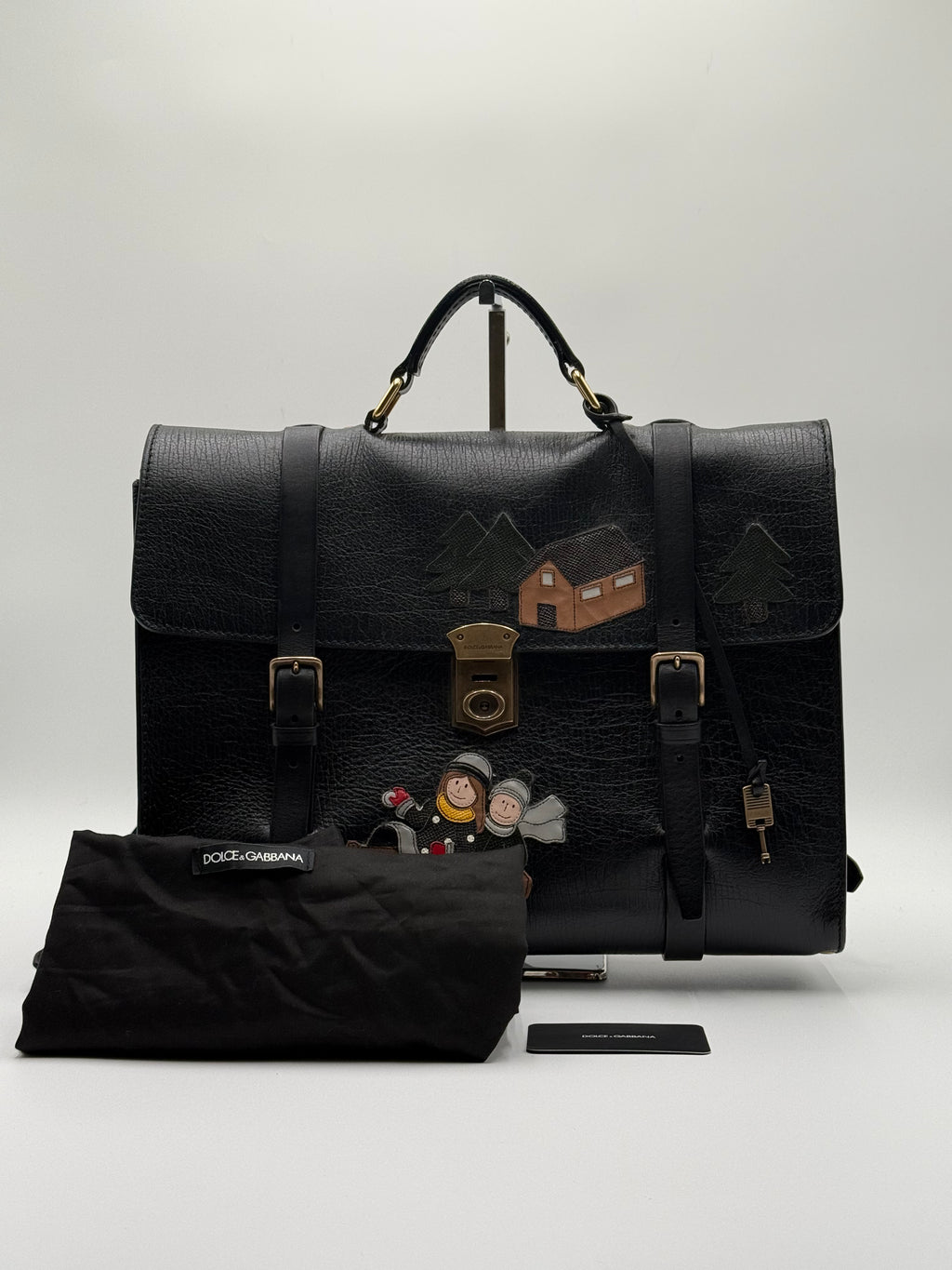 Dolce e Gabbana Cartella Vintage in Pelle Nera - Mercatino di Ninni