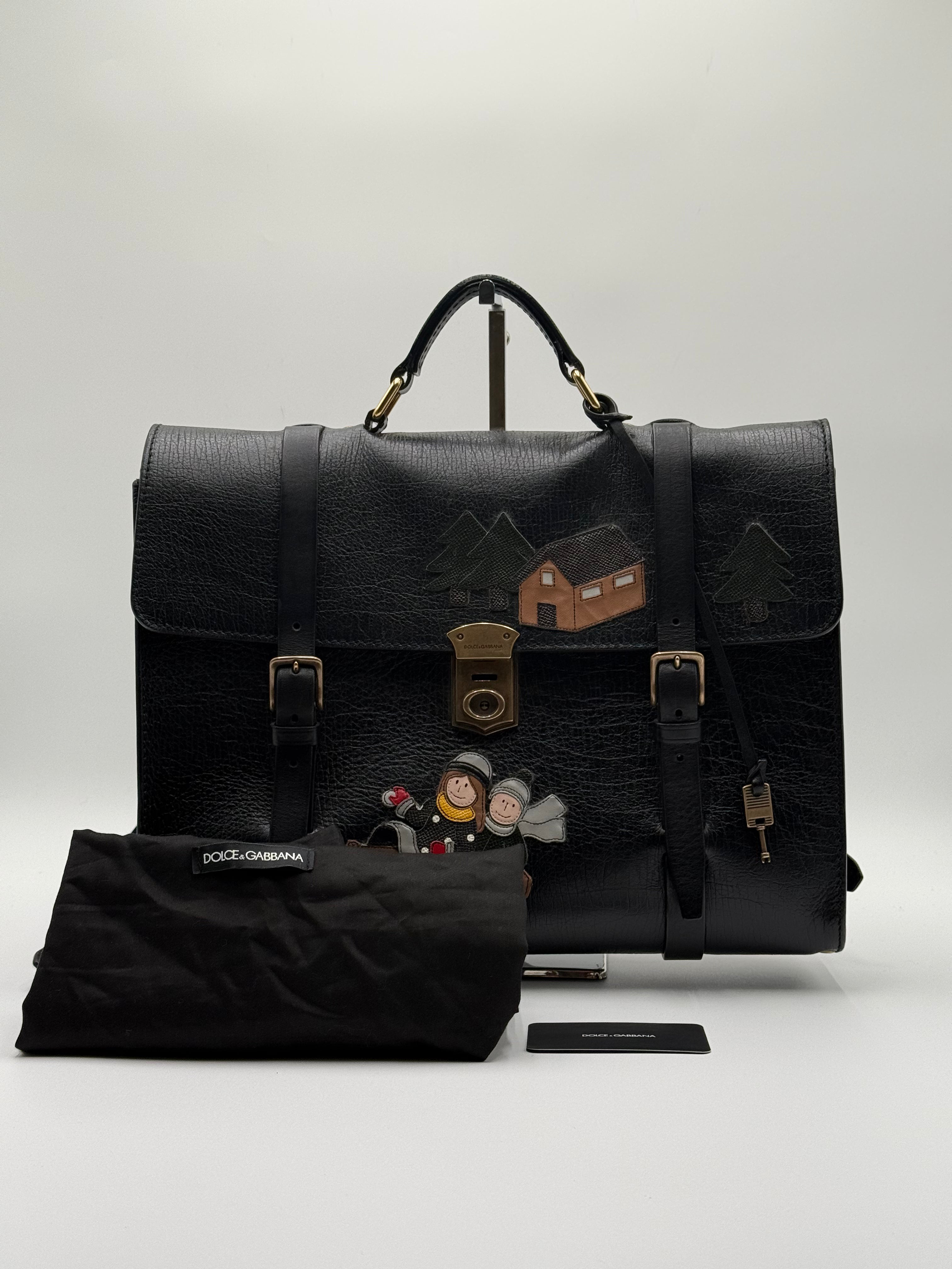 Dolce e Gabbana Cartella Vintage in Pelle Nera - Mercatino di Ninni