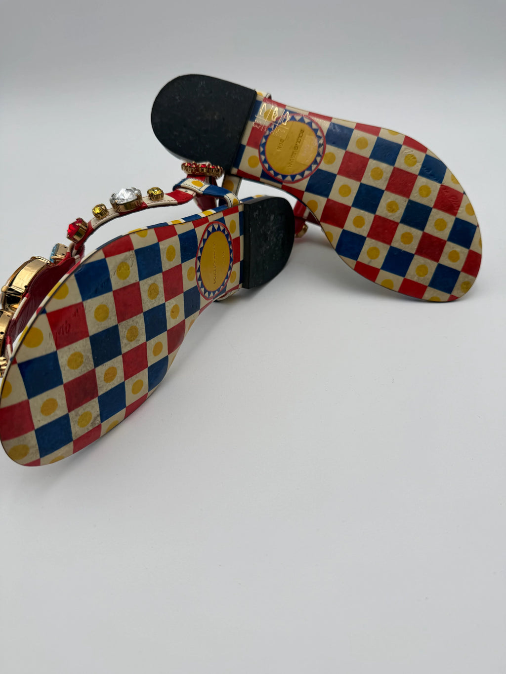 Dolce e Gabbana Sandali Carretto Siciliano Multicolore - Mercatino di Ninni