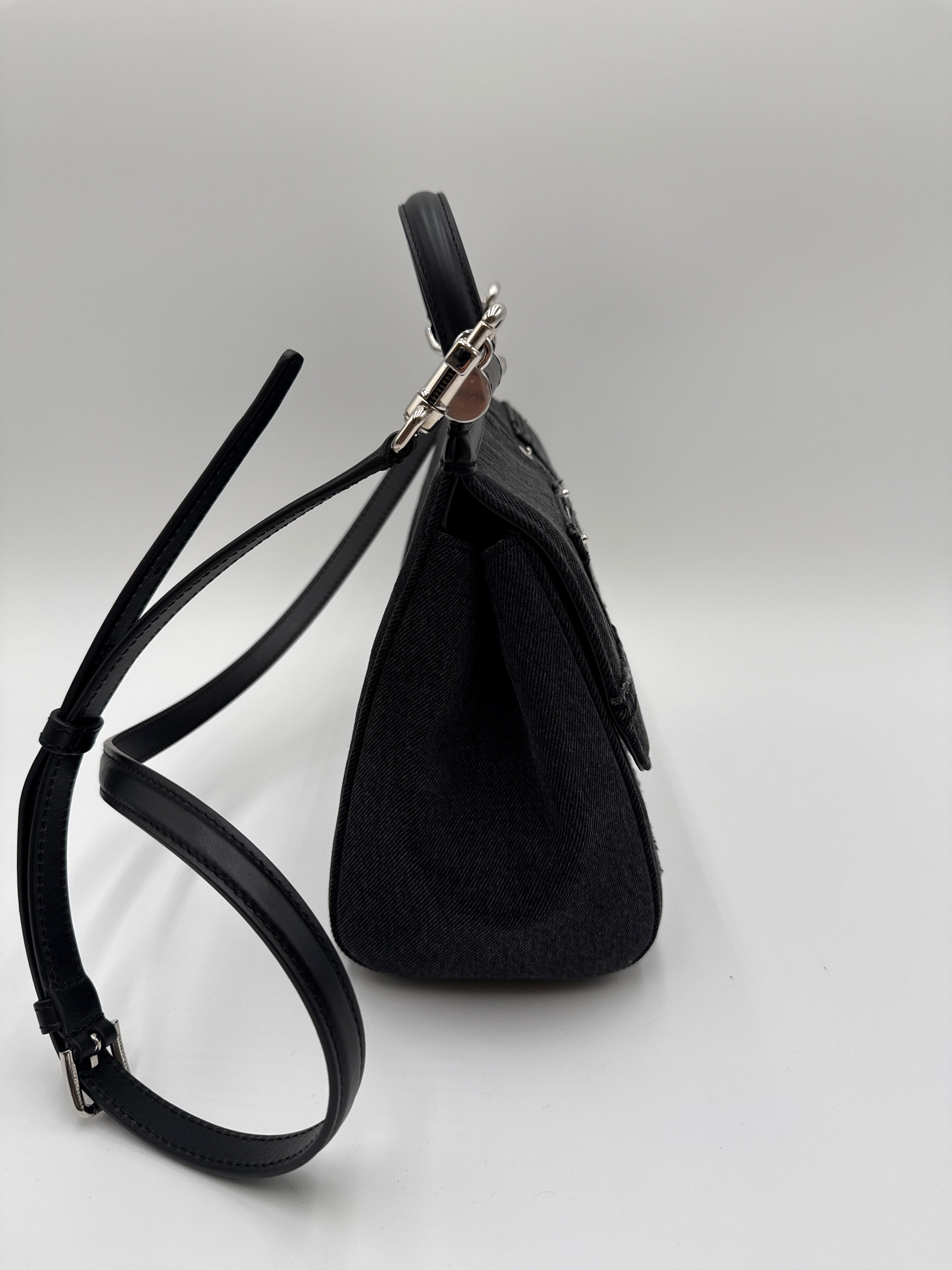 Dolce e Gabbana Sicily Borsa Denim Patchwork Nera Dolce&gabbana