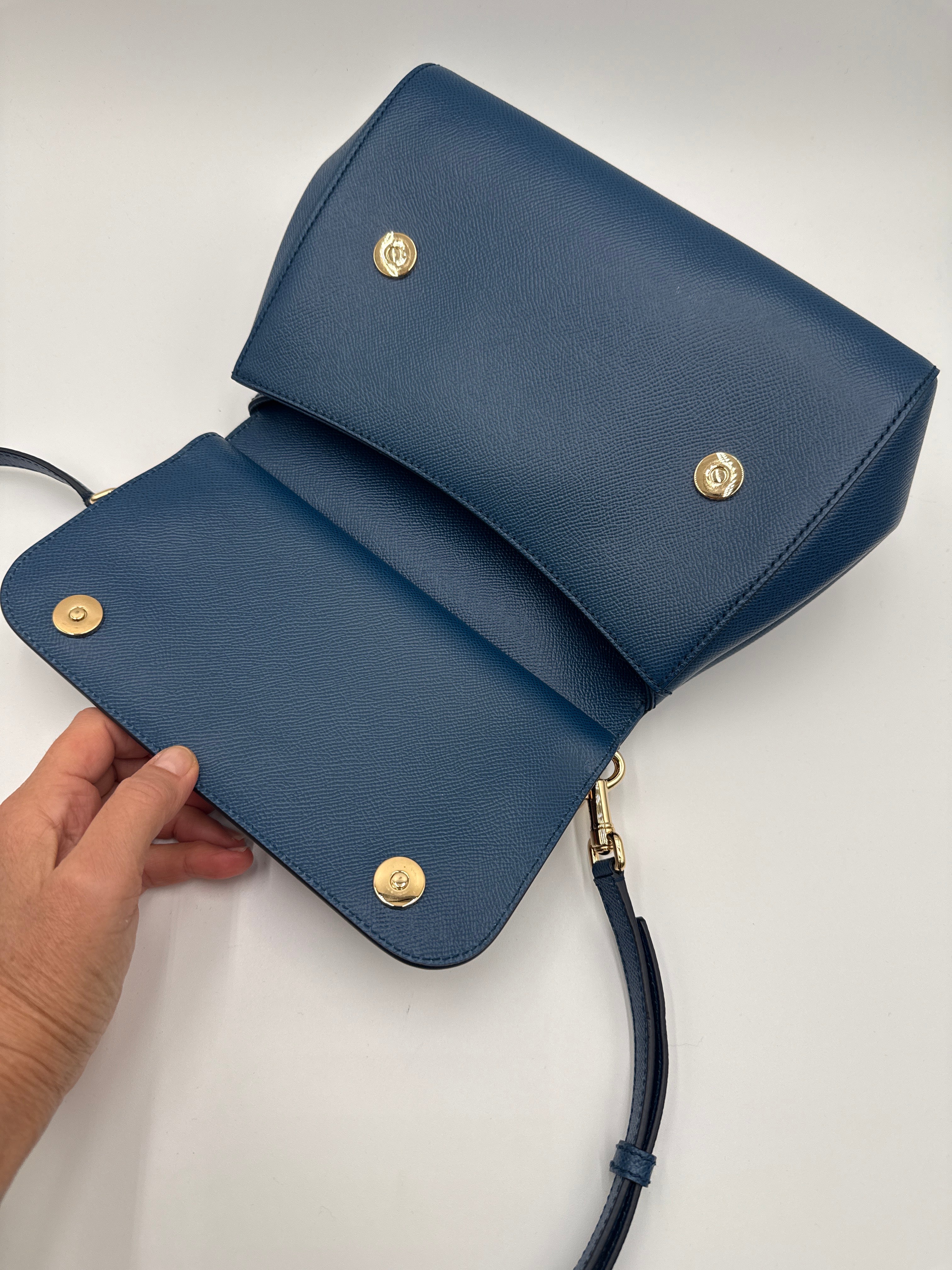 Dolce e Gabbana Sicily Borsa in pelle di vitello Blu Dolce&gabbana