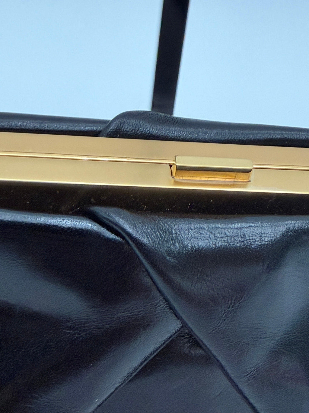 Dries Van Noten Borsa a Tracolla in Pelle Lucida Nera - Mercatino di Ninni