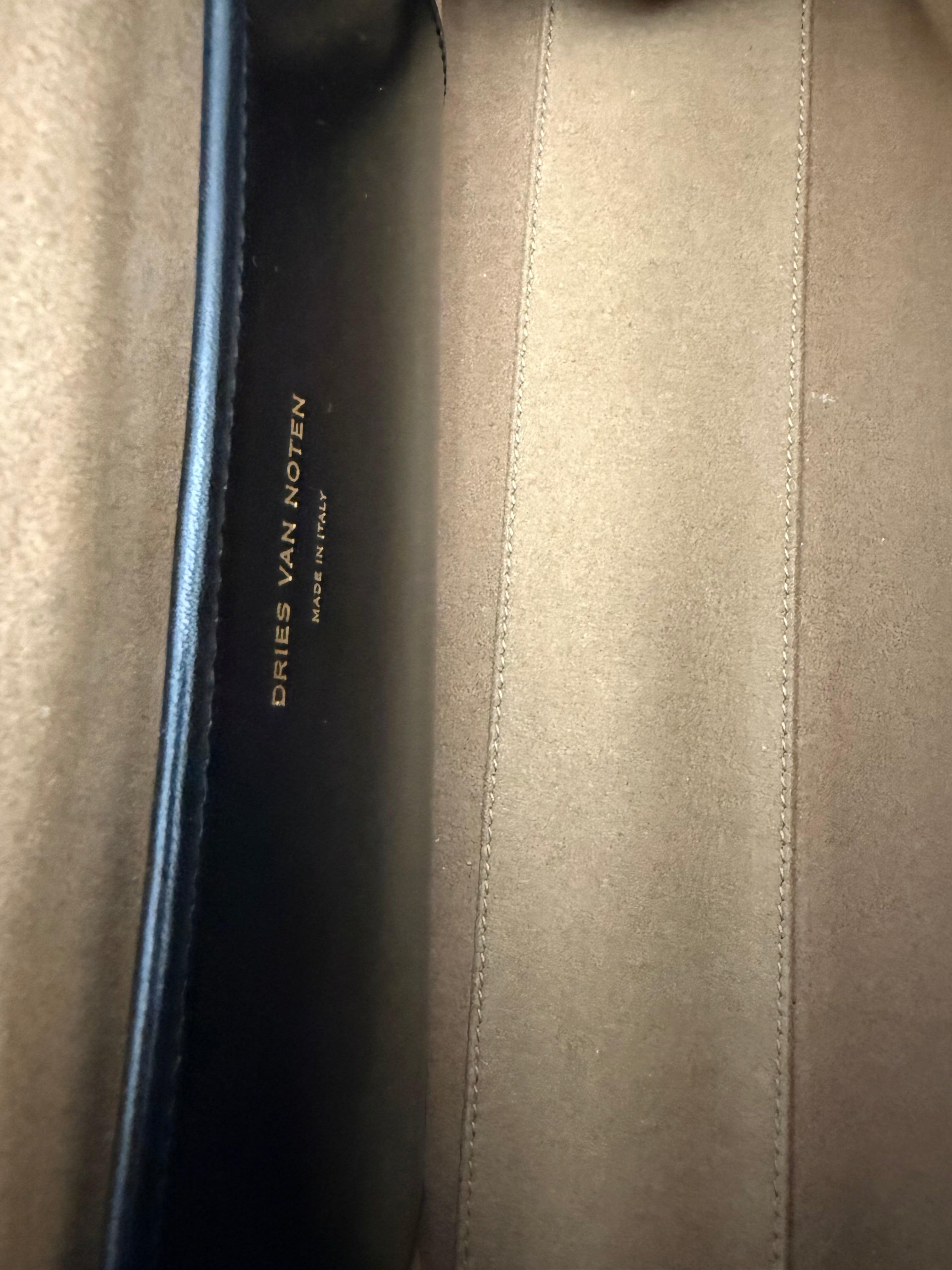 Dries Van Noten Borsa a Tracolla in Pelle Lucida Nera - Mercatino di Ninni