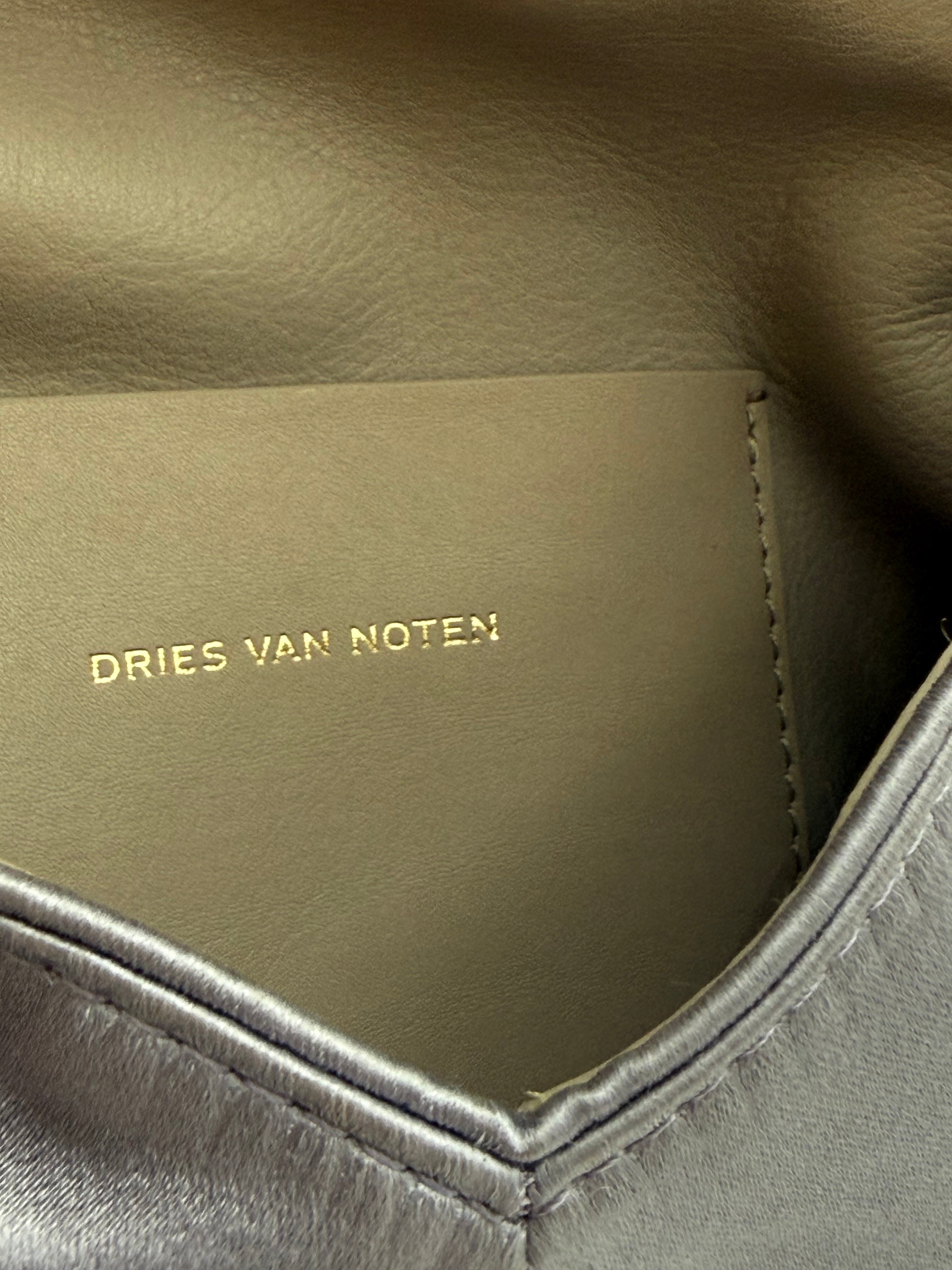 Dries Van Noten Clutch Envelope Gioiello in Raso Lilla - Mercatino di Ninni