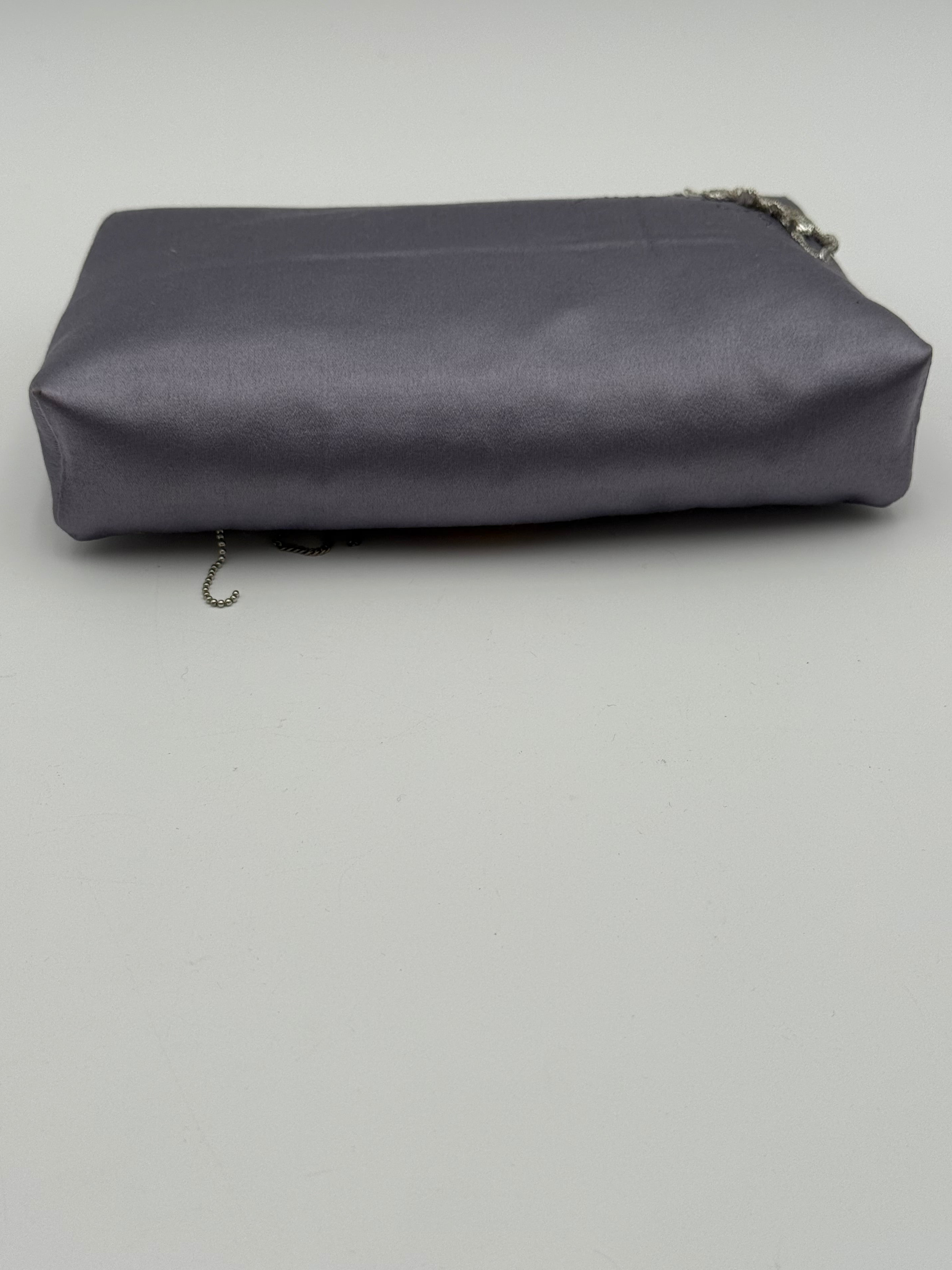 Dries Van Noten Clutch Envelope Gioiello in Raso Lilla - Mercatino di Ninni