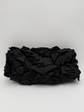 Dries Van Noten Pochette in Tessuto Tecnico Plissettato Nero - Mercatino di Ninni