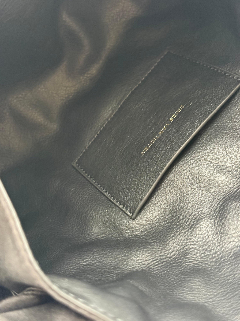 Dries Van Noten Pochette in Tessuto Tecnico Plissettato Nero - Mercatino di Ninni