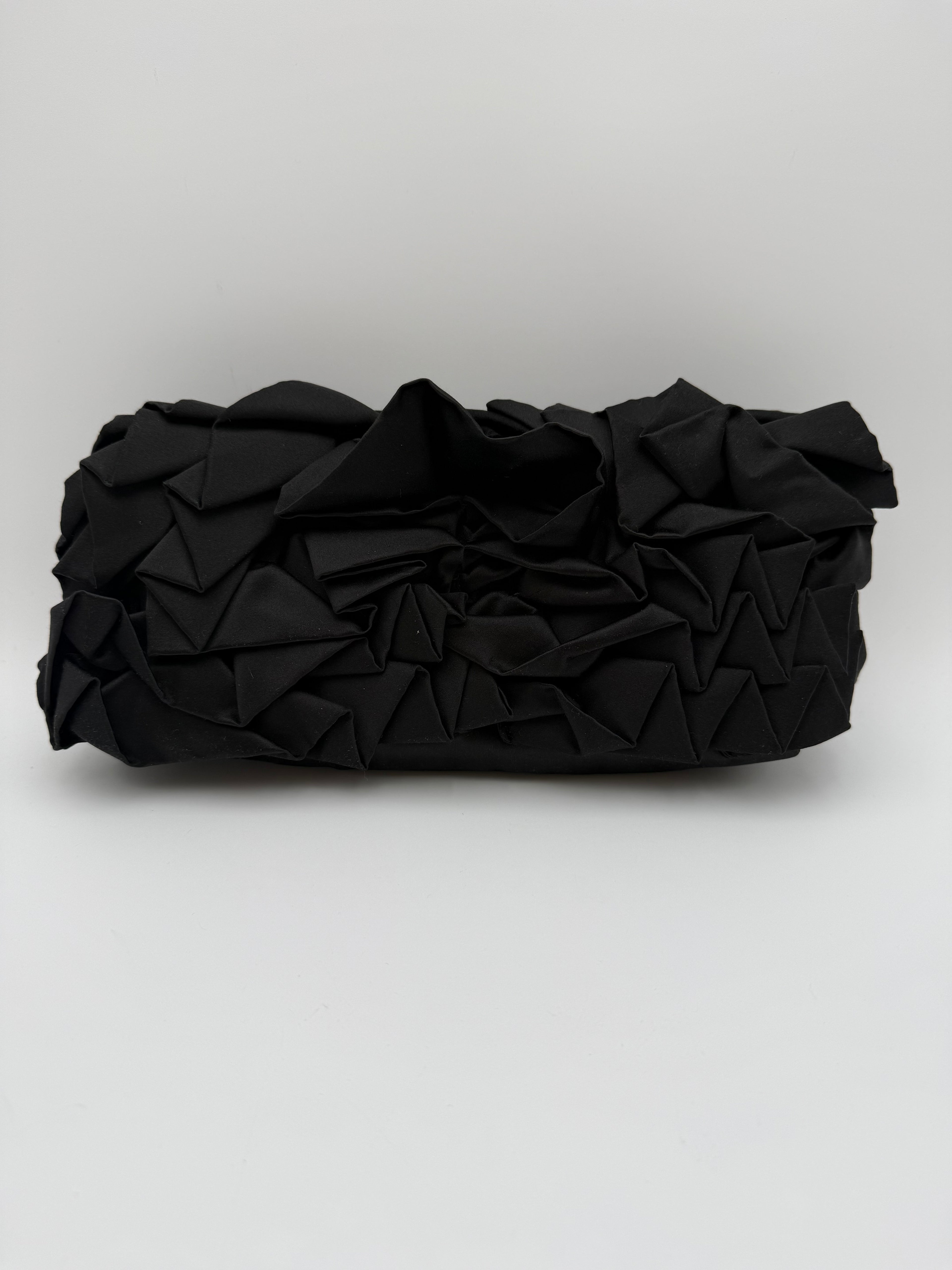 Pochette Dries Van Noten in Tessuto Tecnico Plissettato - Nero