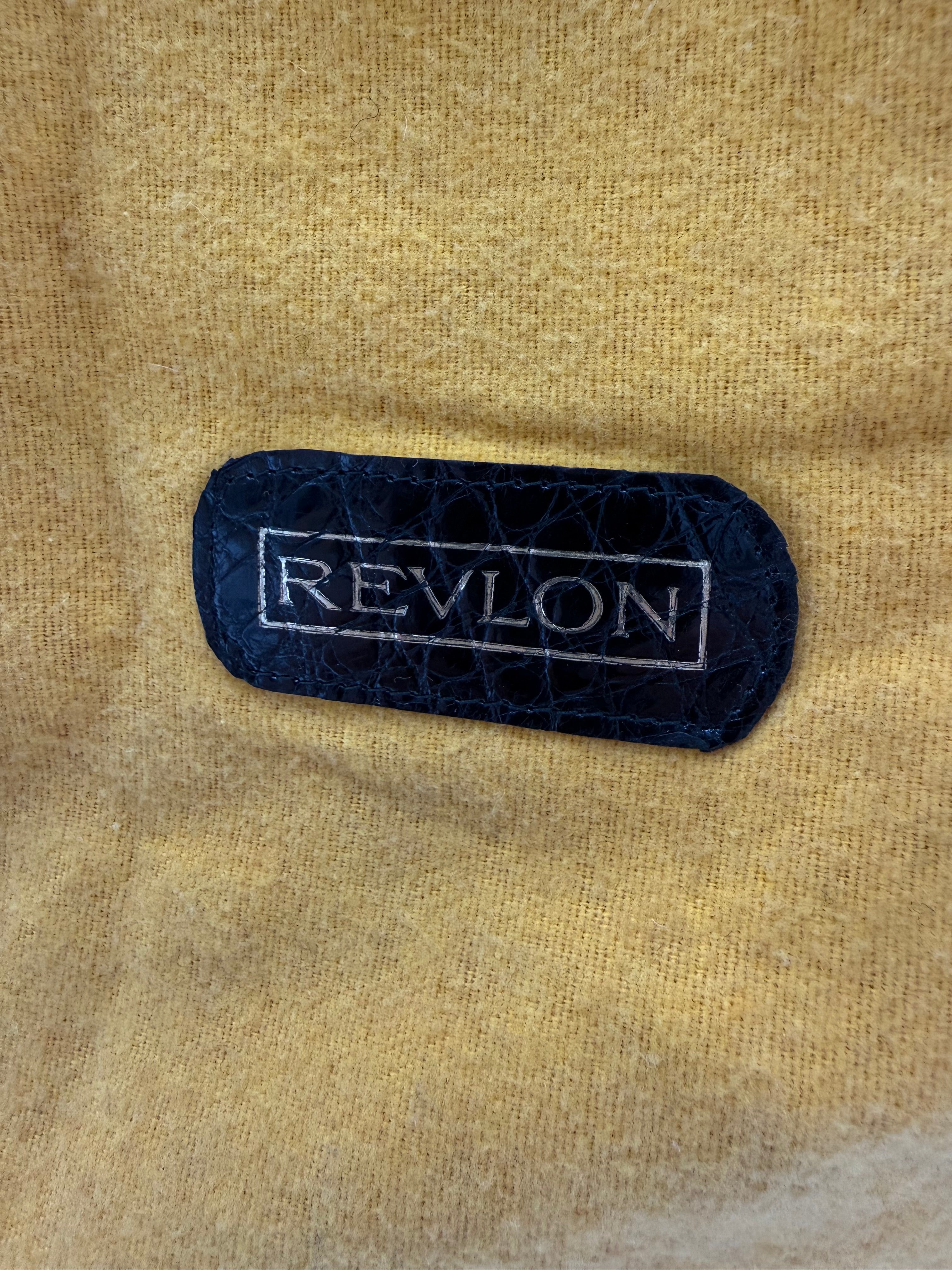 Beauty Casa Vintage  Revlon in Pelle di Coccodrillo Nero