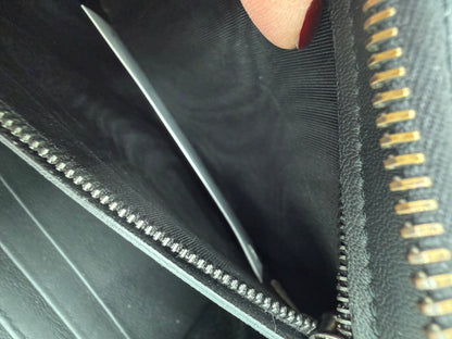 Bottega Veneta Portafoglio Pelle Intrecciata Nero Antracite