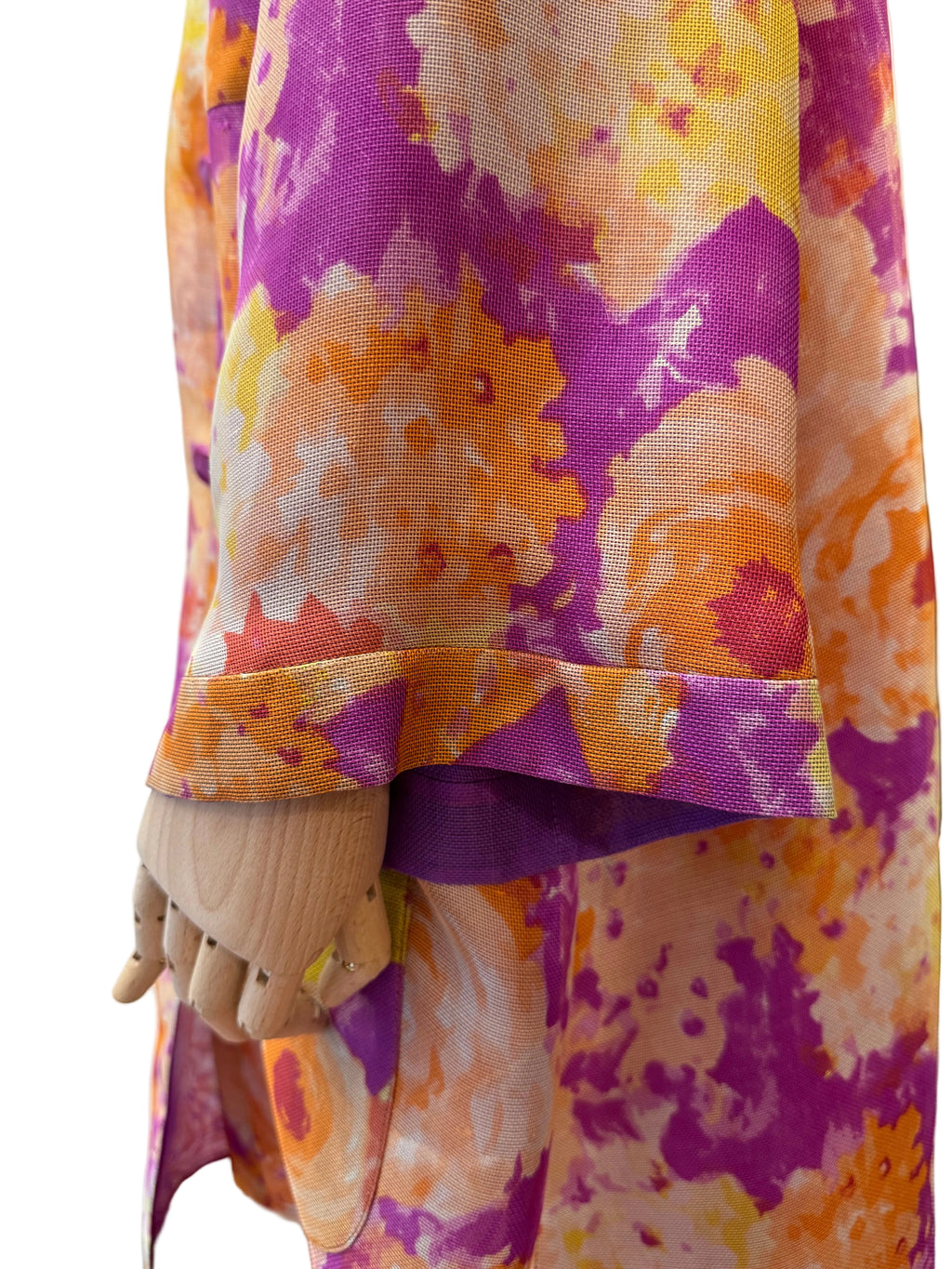 Valentino Boutique Cappotto Vintage Lino e Seta Floreale