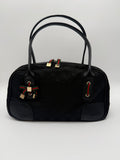 Gucci Princy Boston in tela GG Monogramma nera con finiture in Pelle