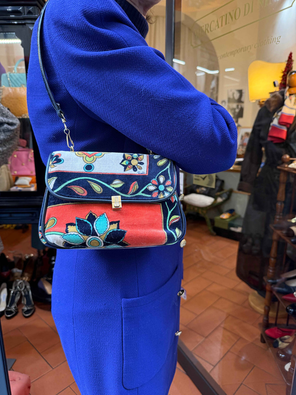 Emilio Pucci Borsa Tracolla Vintage Anni 70'
