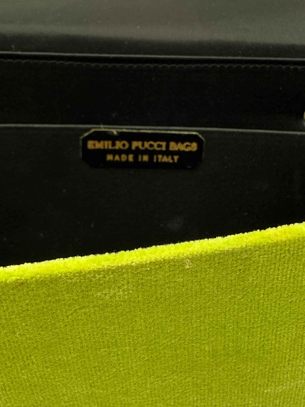 Emilio Pucci Borsa Tracolla Vintage Velluto Verde