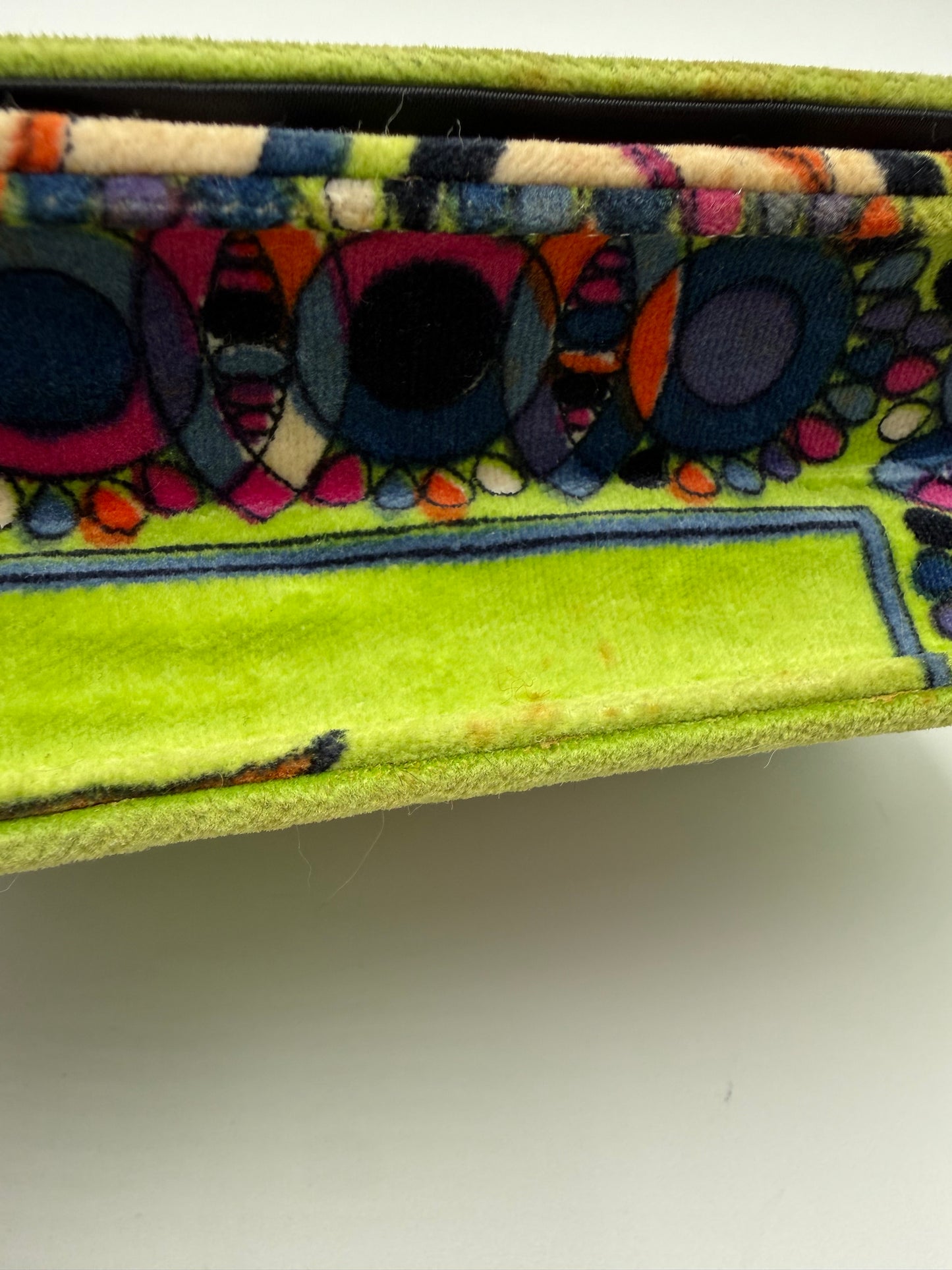 Emilio Pucci Vintage Green Velvet Shoulder Bag