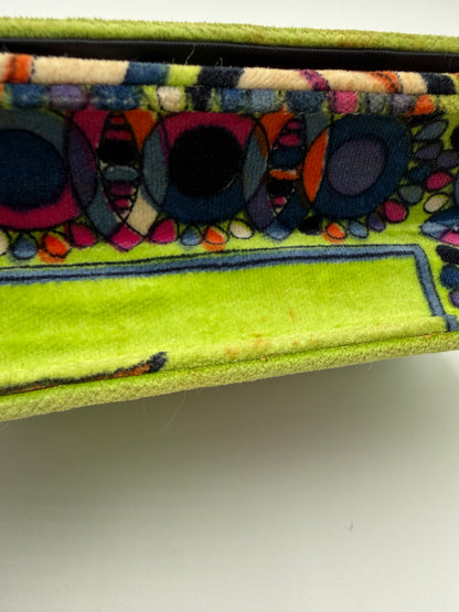 Emilio Pucci Vintage Green Velvet Shoulder Bag