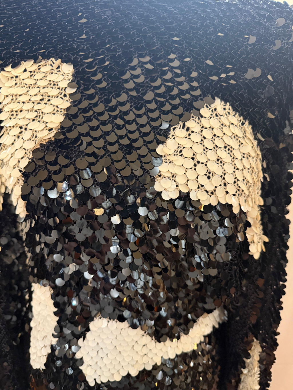 Enrico Coveri Abito Vintage Paillettes Nero e Bianco - Mercatino di Ninni