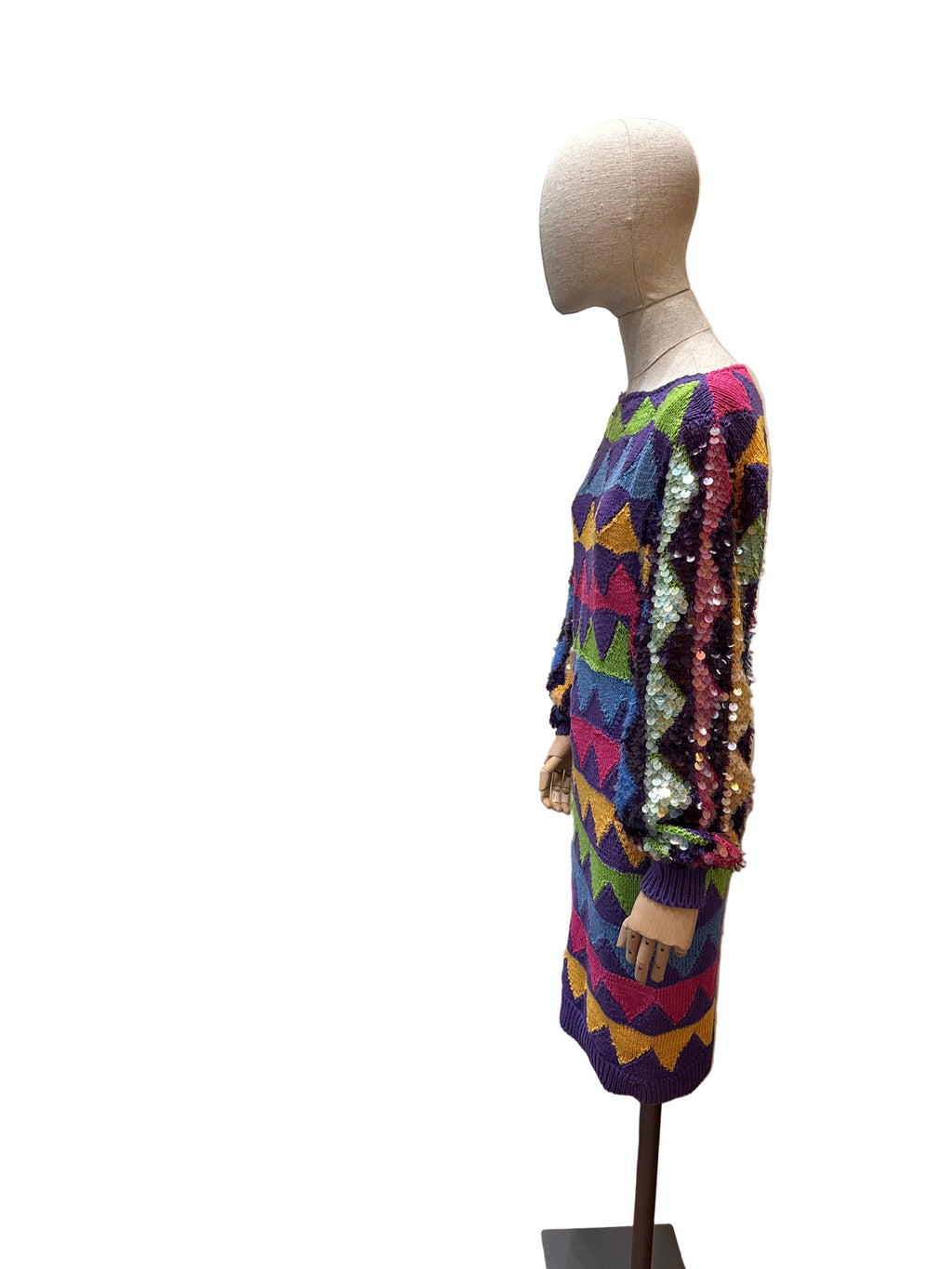 Enrico Coveri Abito Vintage con Paillettes  Multicolore Enrico Coveri