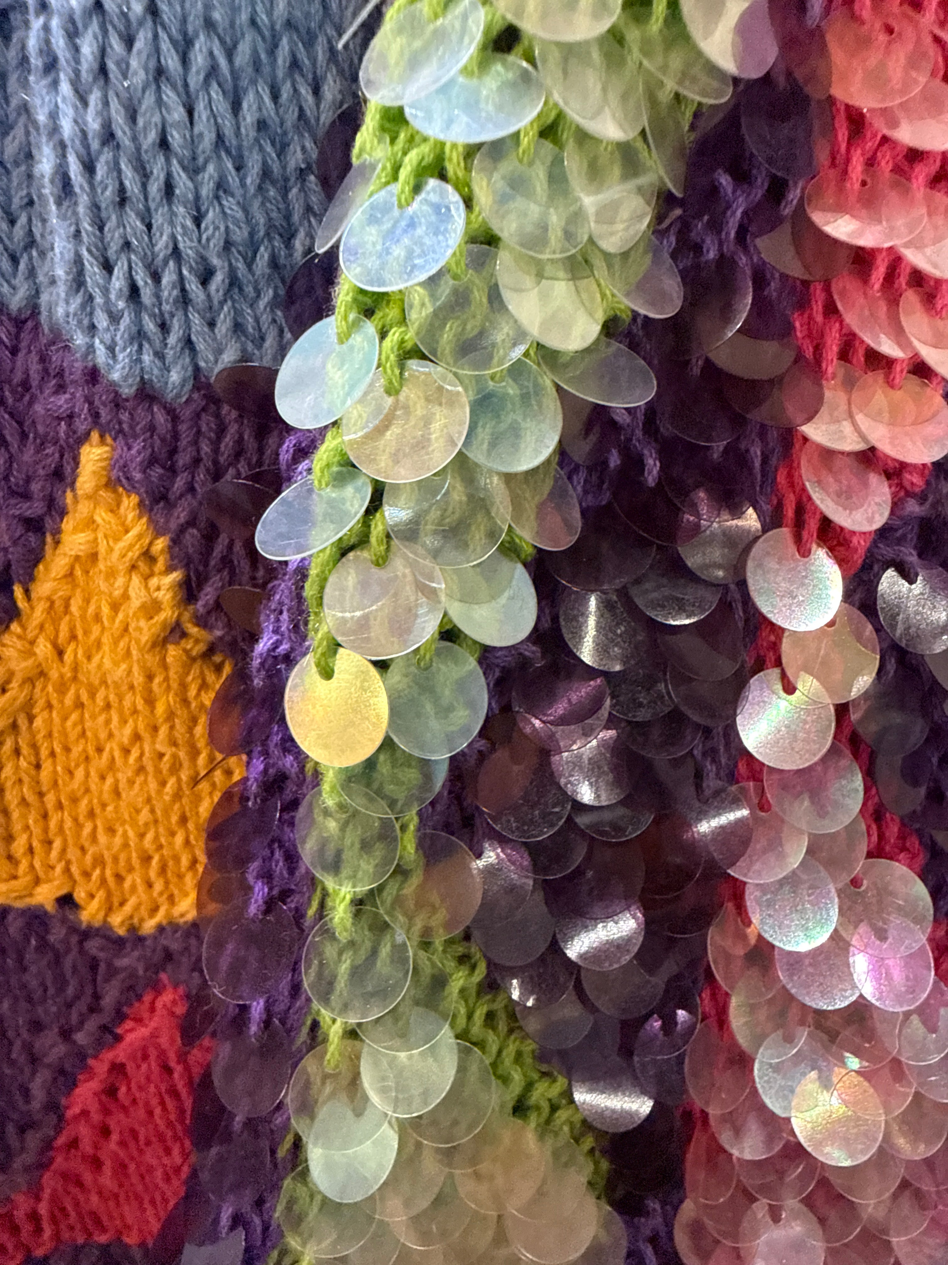 Enrico Coveri Abito Vintage con Paillettes  Multicolore Enrico Coveri