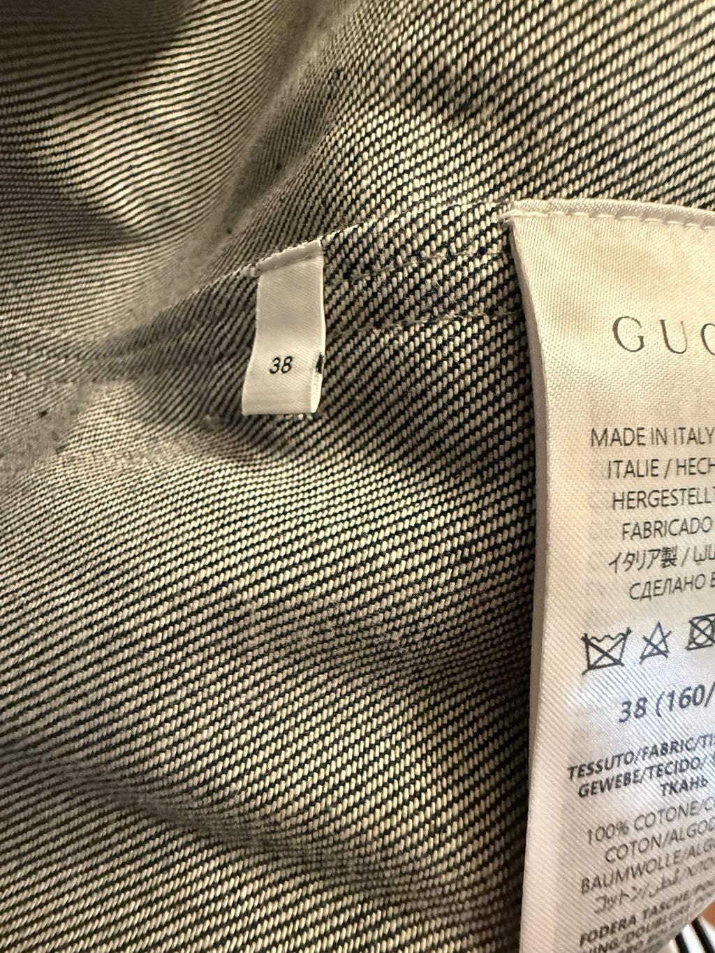 Gucci Abito Chemisier in  Denim Scuro con Cintura e Banda Logo