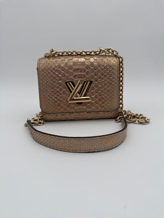 Borsa Louis Vuitton twist mini pitone