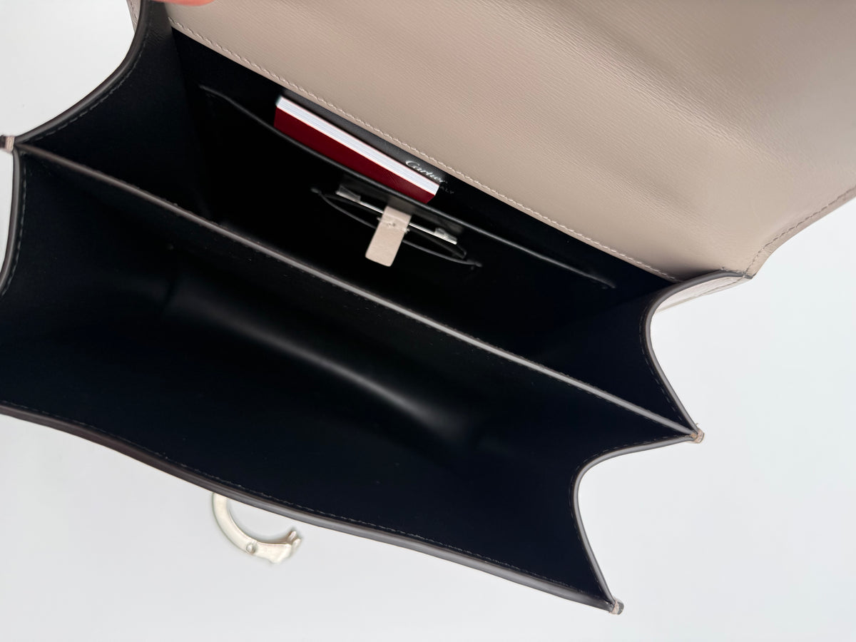 Borsa Cartier Panthère C Top in Pelle Grigio/Taupe