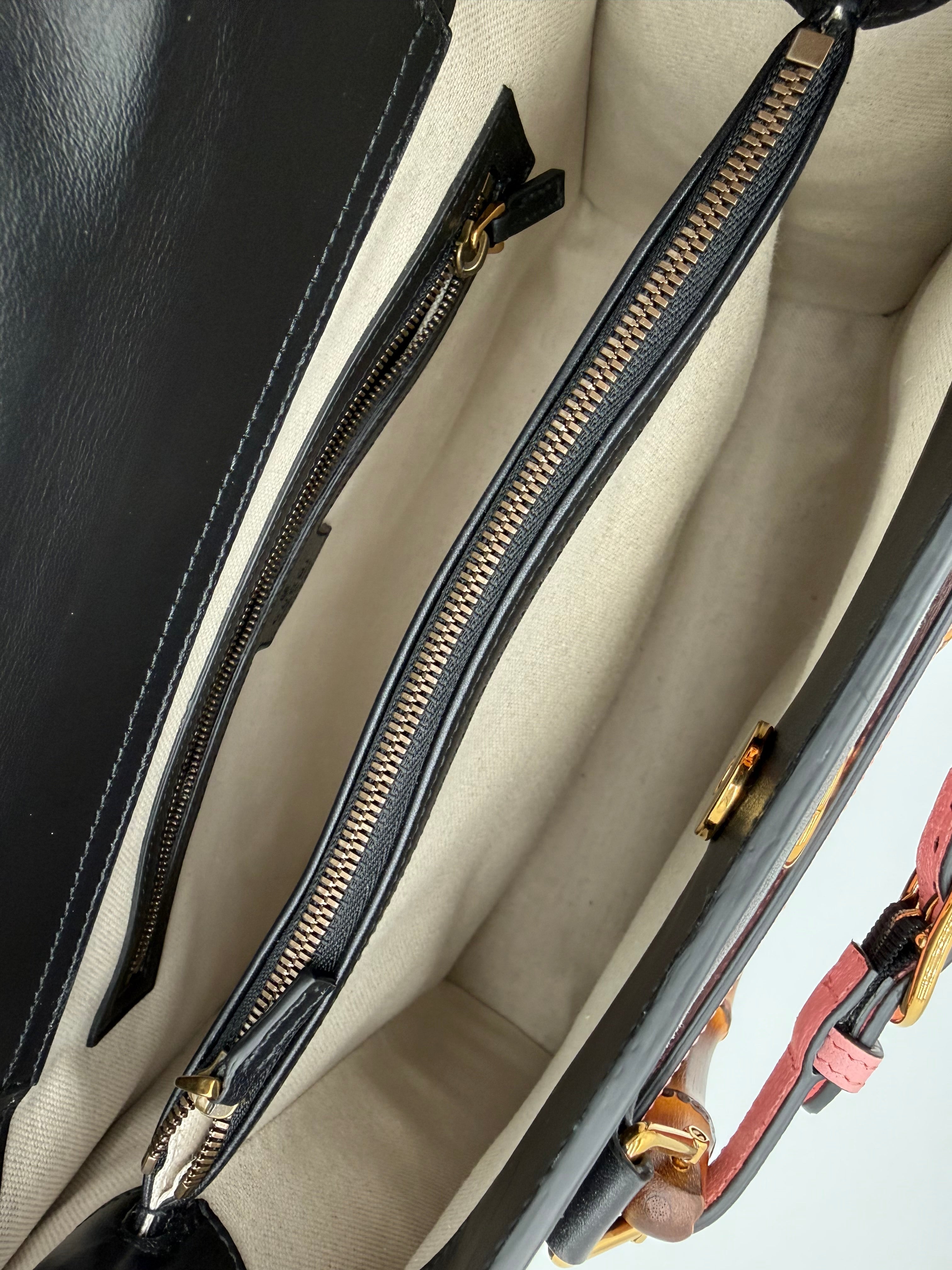 Gucci Diana in Velluto e Pelle a Rombi Nero e Grigio - Mercatino di Ninni