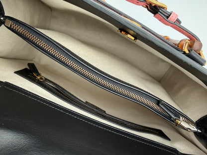 Gucci Diana in Velluto  a Rombi Nero e Grigio