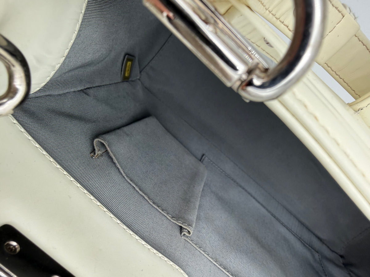 Borsa Chanel Boy Tote in pelle Bianca Edizione Limitata
