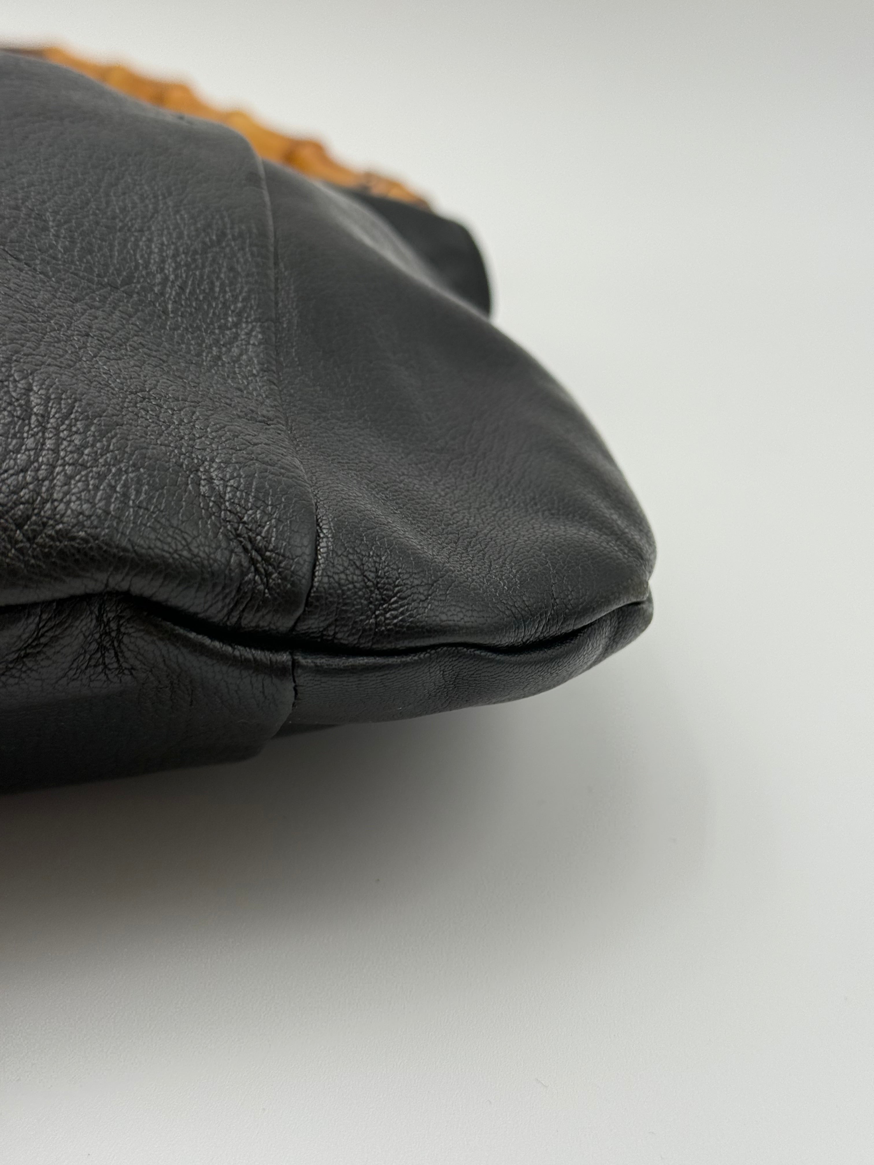Gucci Borsa Hobo Bamboo  Vintage Tom Ford in Pelle Nera