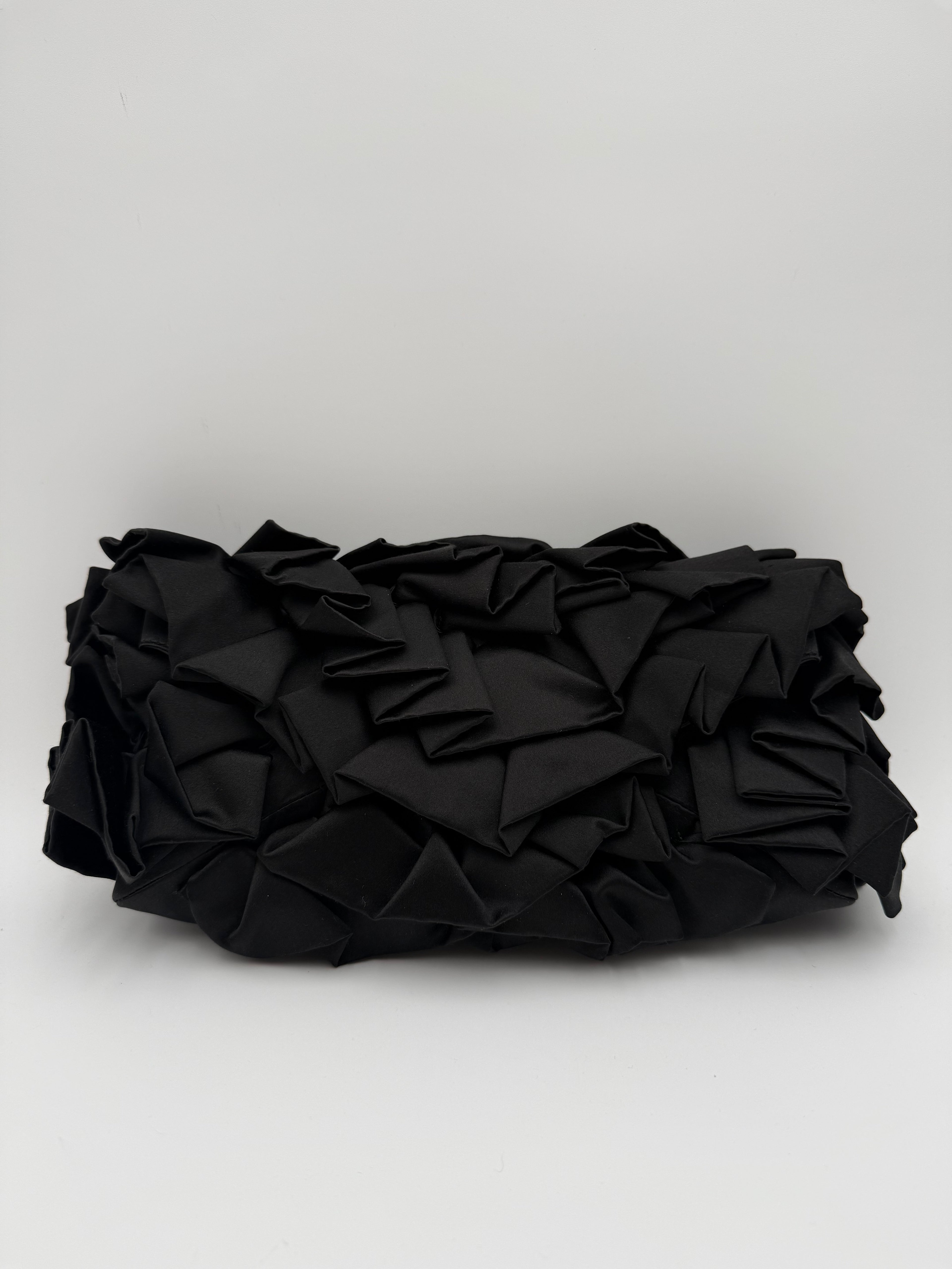 Pochette Dries Van Noten in Tessuto Tecnico Plissettato - Nero