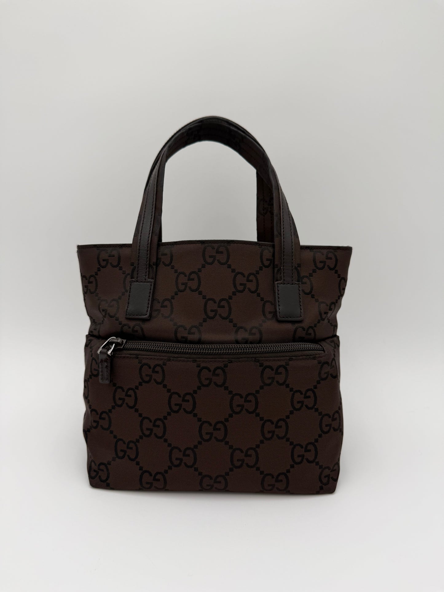 Gucci Borsa a mano in Tela Marrone Monogram