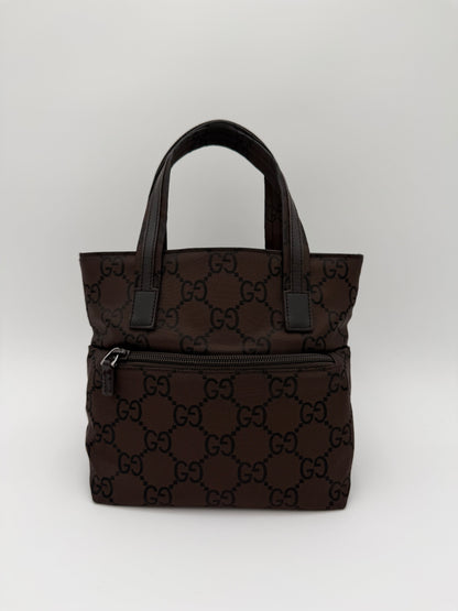 Gucci Borsa a mano in Tela Marrone Monogram
