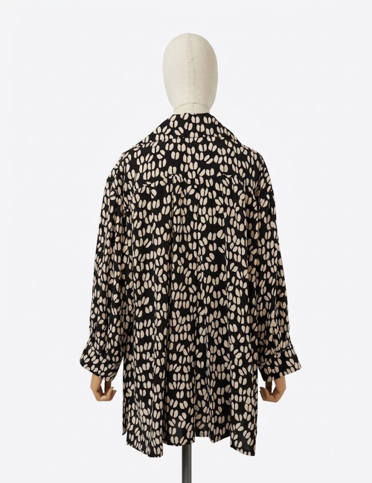 Camicia Vintage Christian Dior Boutique in Seta a Stampa Geometrica Bicolore