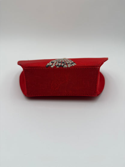 Cartier Borsa Vintage tracolla  Seta  C Seide con catena oro e decortazioni Gioiello