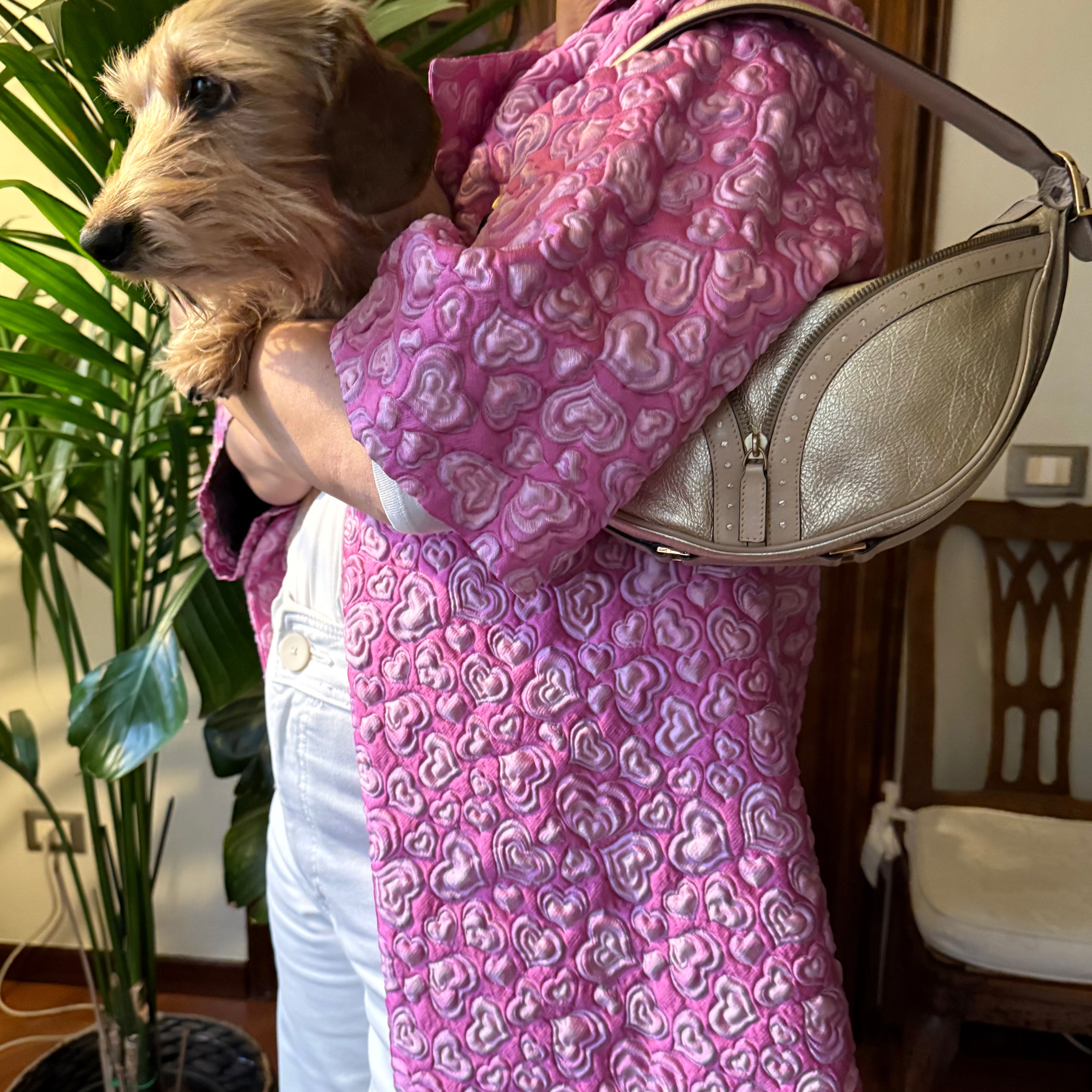 Versace Borsa Vintage  Repeat in Pelle oro Metallizzata