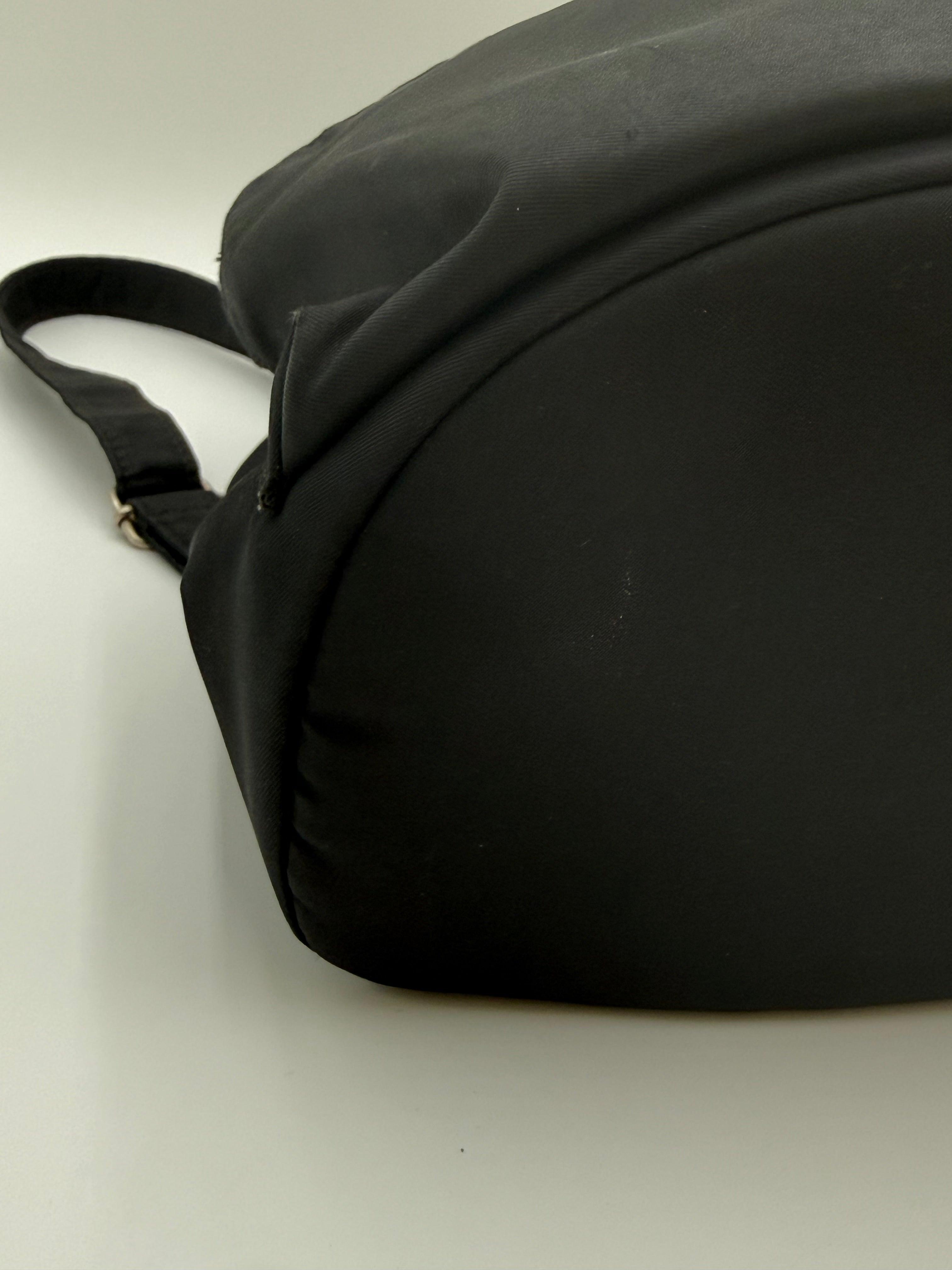 Gianni Versace Zaino Vintage in Nylon e Pelle Nero - Mercatino di Ninni
