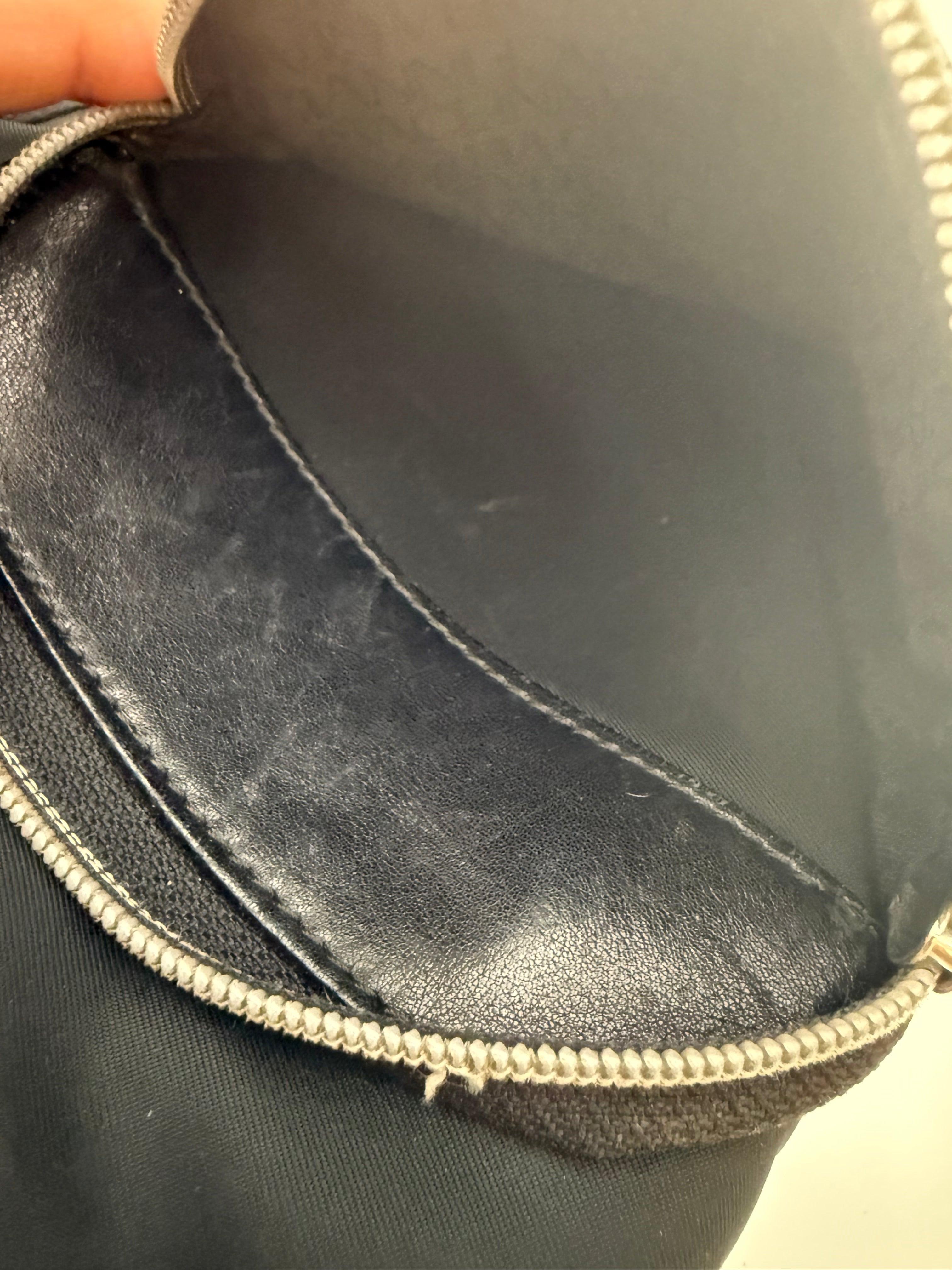Gianni Versace Zaino Vintage in Nylon e Pelle Nero - Mercatino di Ninni
