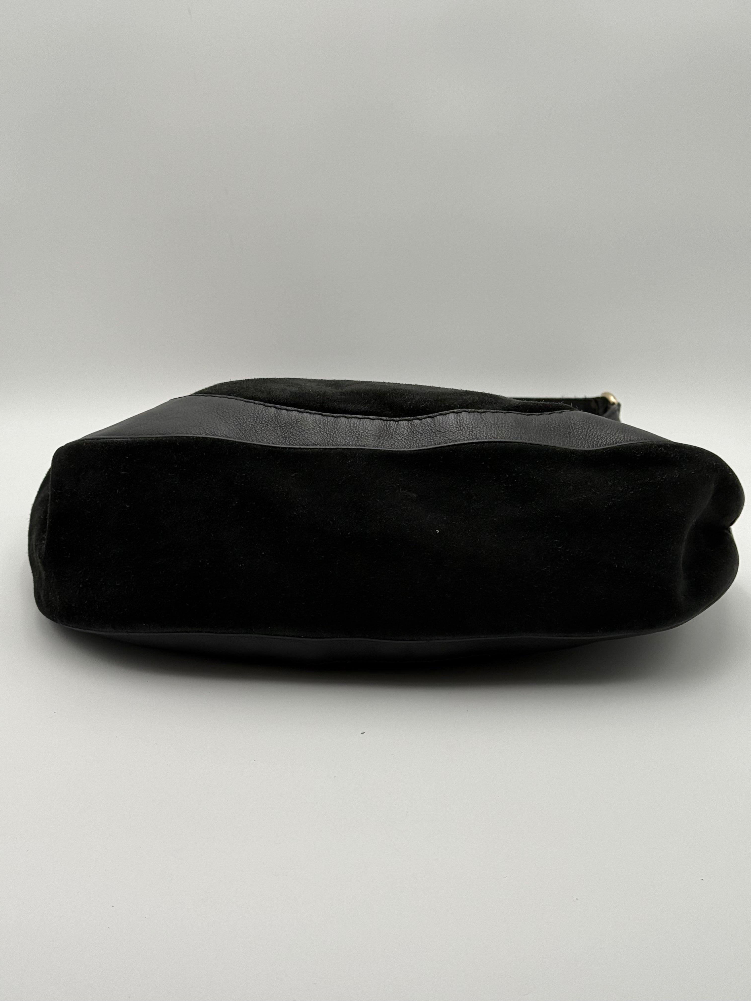 Gucci Borsa Charlotte Hobo Frida Giannini in Pelle Scamosciata Nera - Mercatino di Ninni