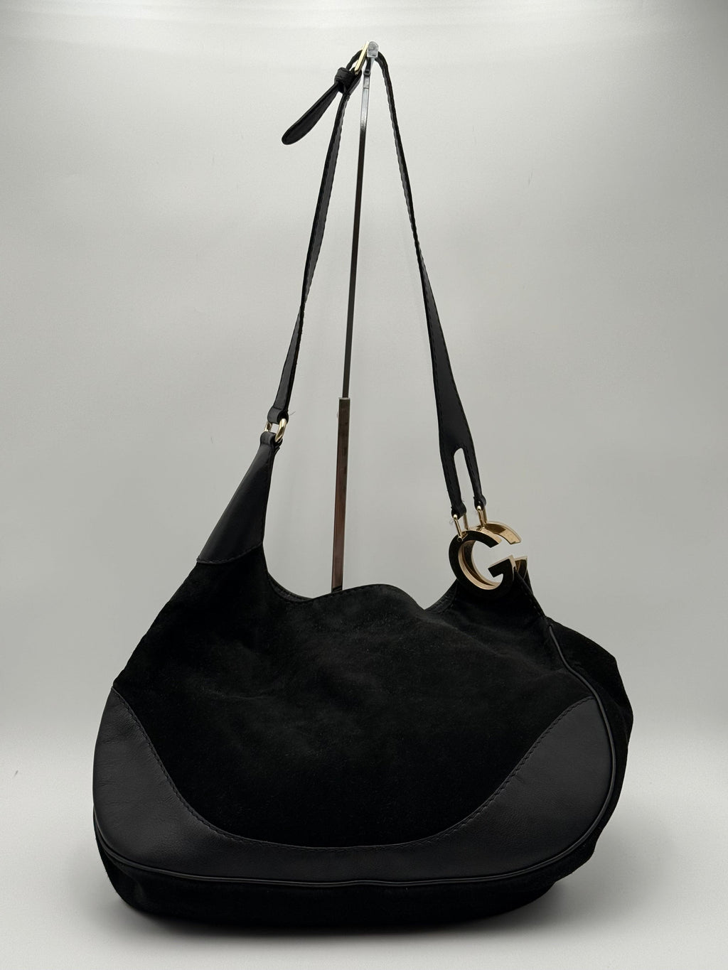Gucci Borsa Charlotte Hobo Frida Giannini in Pelle Scamosciata Nera - Mercatino di Ninni