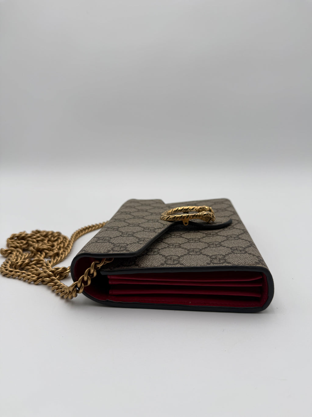 Gucci Borsa Dionysus GG Supreme Mini con Catena Beige - Mercatino di Ninni