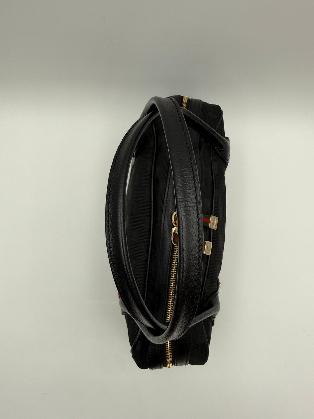 Gucci Borsa Princy Boston in Tela GG Monogramma con Finiture in Pelle Nera - Mercatino di Ninni