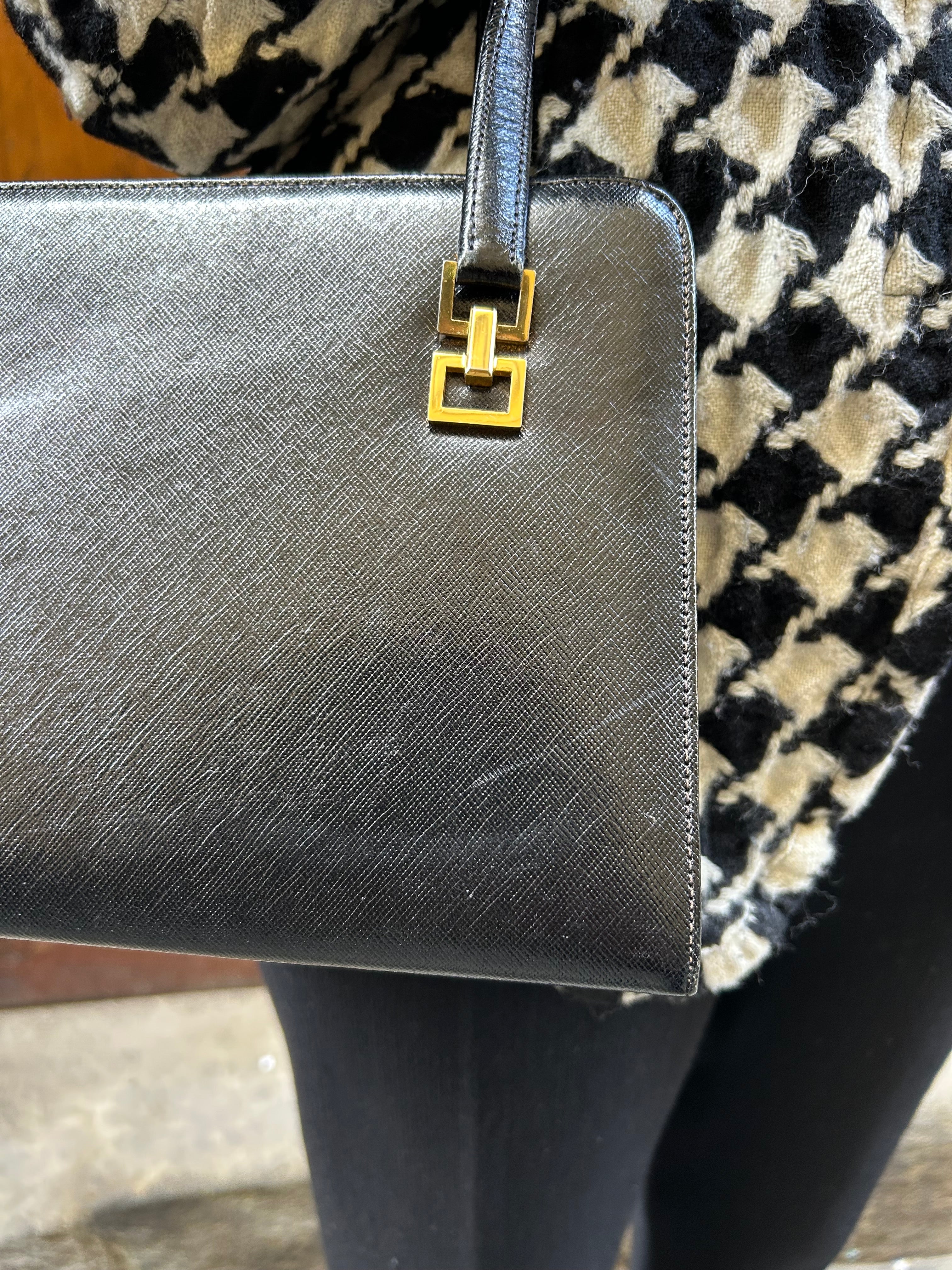 Gucci Borsa Vintage a Mano in Pelle Nera Gucci
